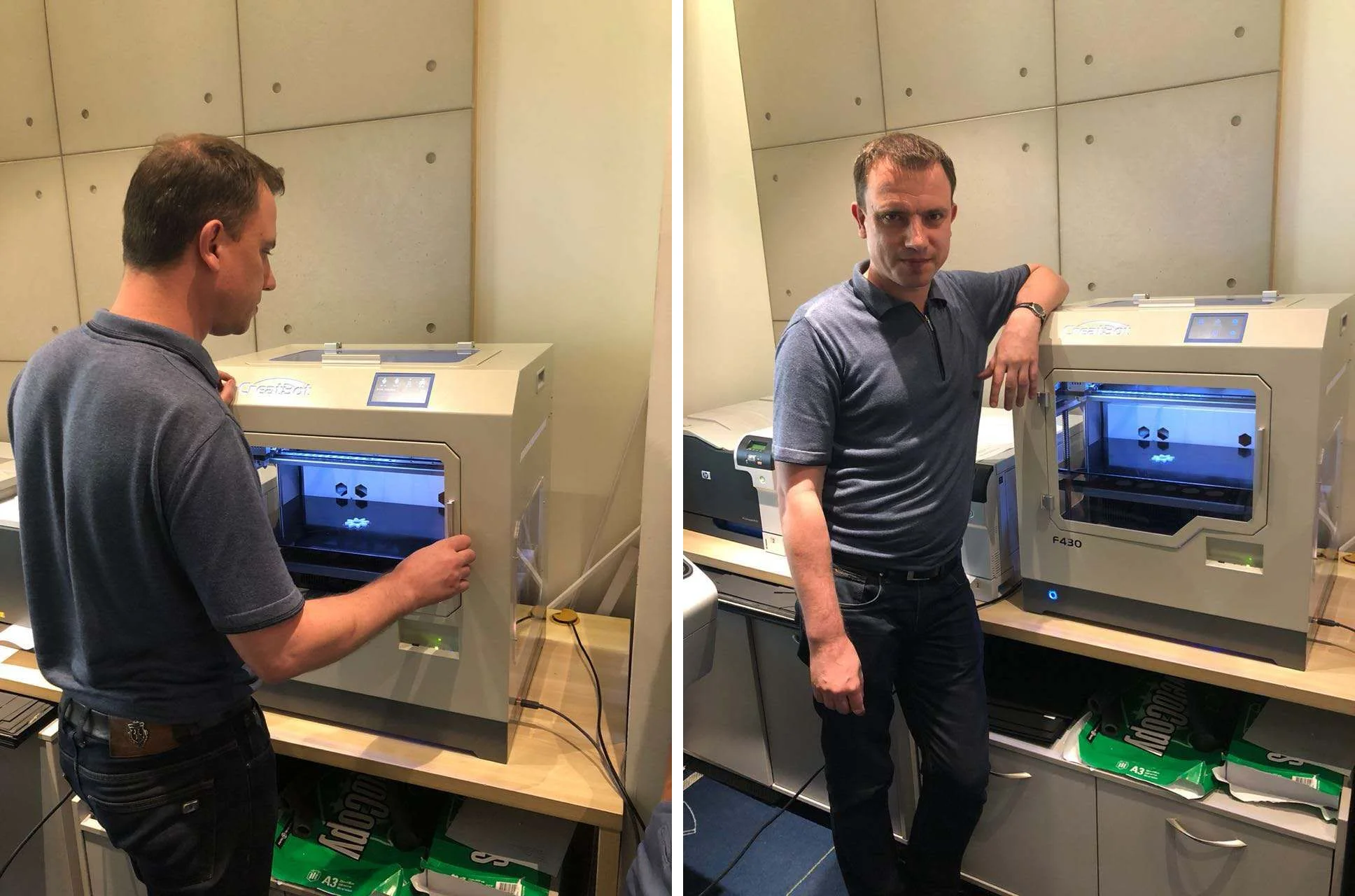 CreatBot F430  FDM 3D printer  machine Large Build Size big 3d Printer with carbon fibor ABS PEEK