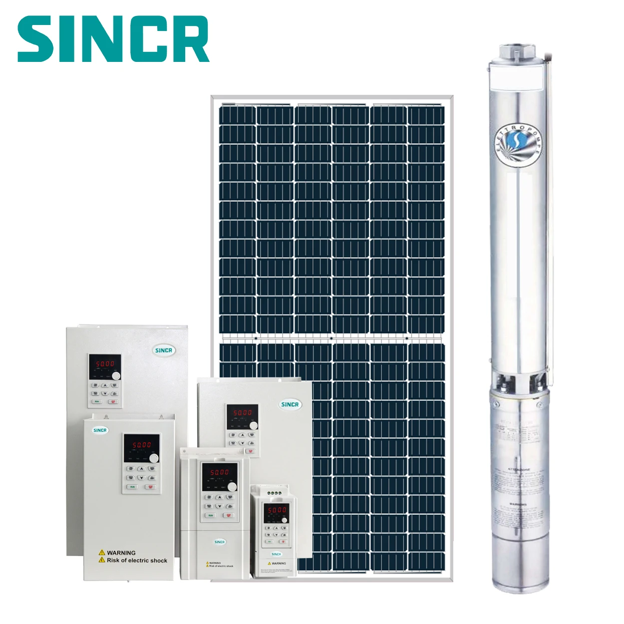 7.5hp solar submersible water pump kit for 5.5kw solar agriculture irrigation system