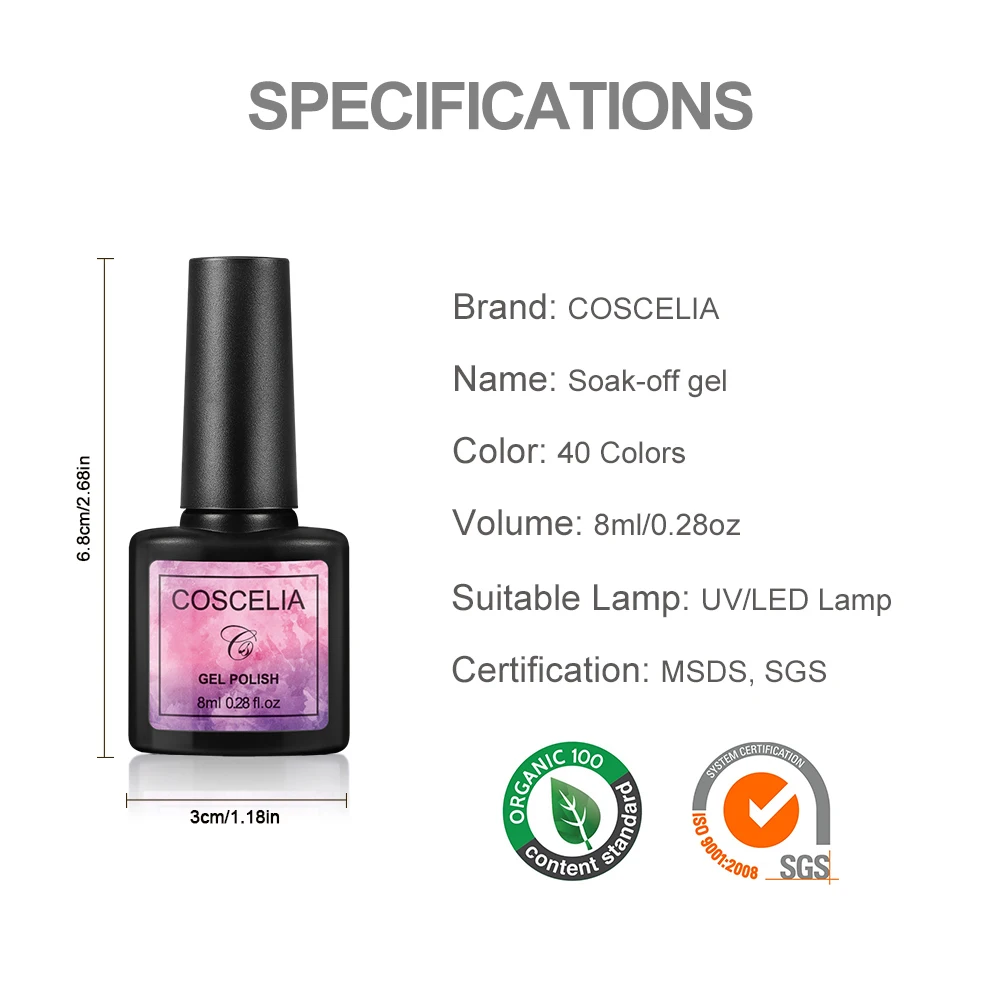 Gel Polish Set Semi Permanent 8ml Varnish Nail 30 Colors Set UV Nail Gel Set Salon Wholesale Nail Supply Gel Polish OEM