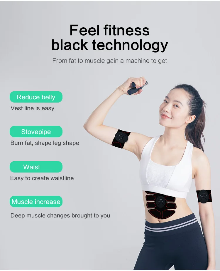 Gym Abdominal Muscle Stimulator Hip Trainer EMS Massage Fitness Equipment ABS Muscles Electro stimulator Toner Body Exercise