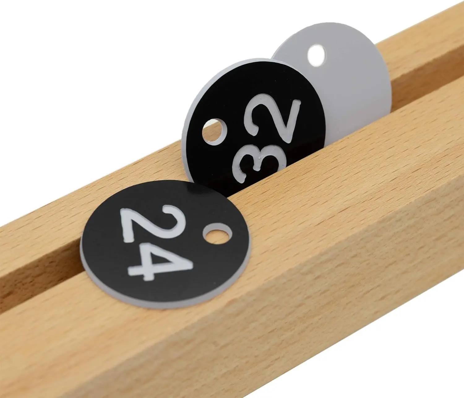 wholesale custom Live Sale Custom Reusable Serial Number disc Plastic Engraved  ID Number Tags Key Tags