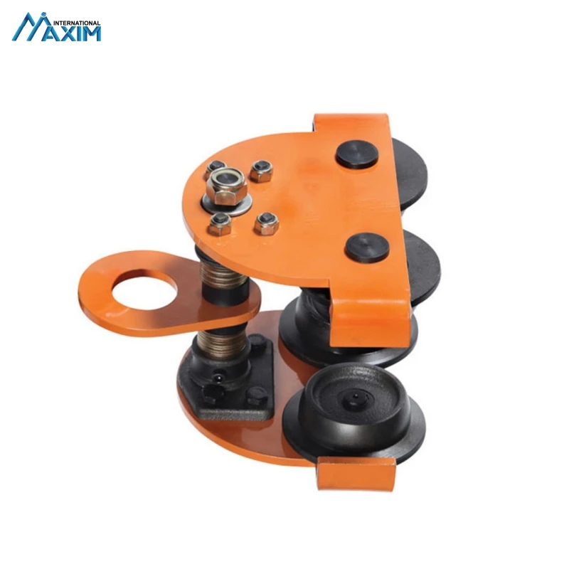 High Quality Yellow Heavy Duty  Alloy Steel Manual Trolley