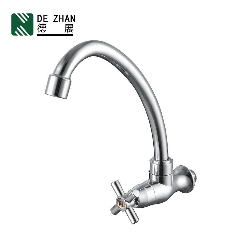 Single Handle Kitchen Sink Faucet Polished Chrome Plastic ABS