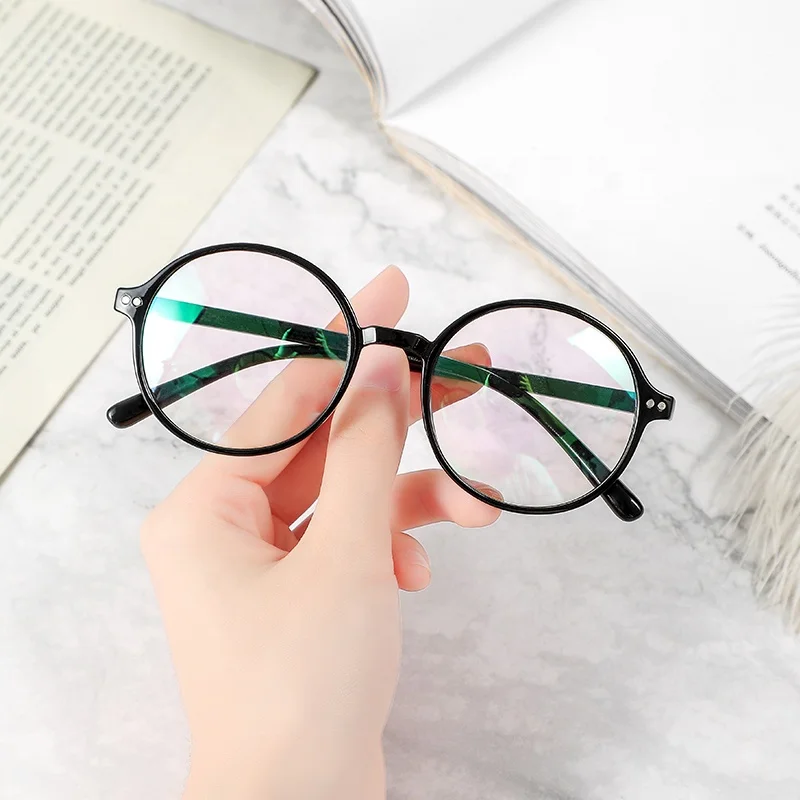  Vintage Optical Eyeglasses Environmental Frames Fashion Glasses Myopia Prescription Round
