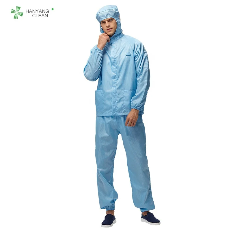 H-1107 Clean room clothing esd garment anti static worker clothes dress