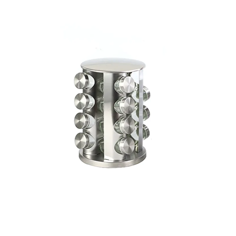 Stainless iron seasoning can storage rack kitchen supplies rotating seasoning rack