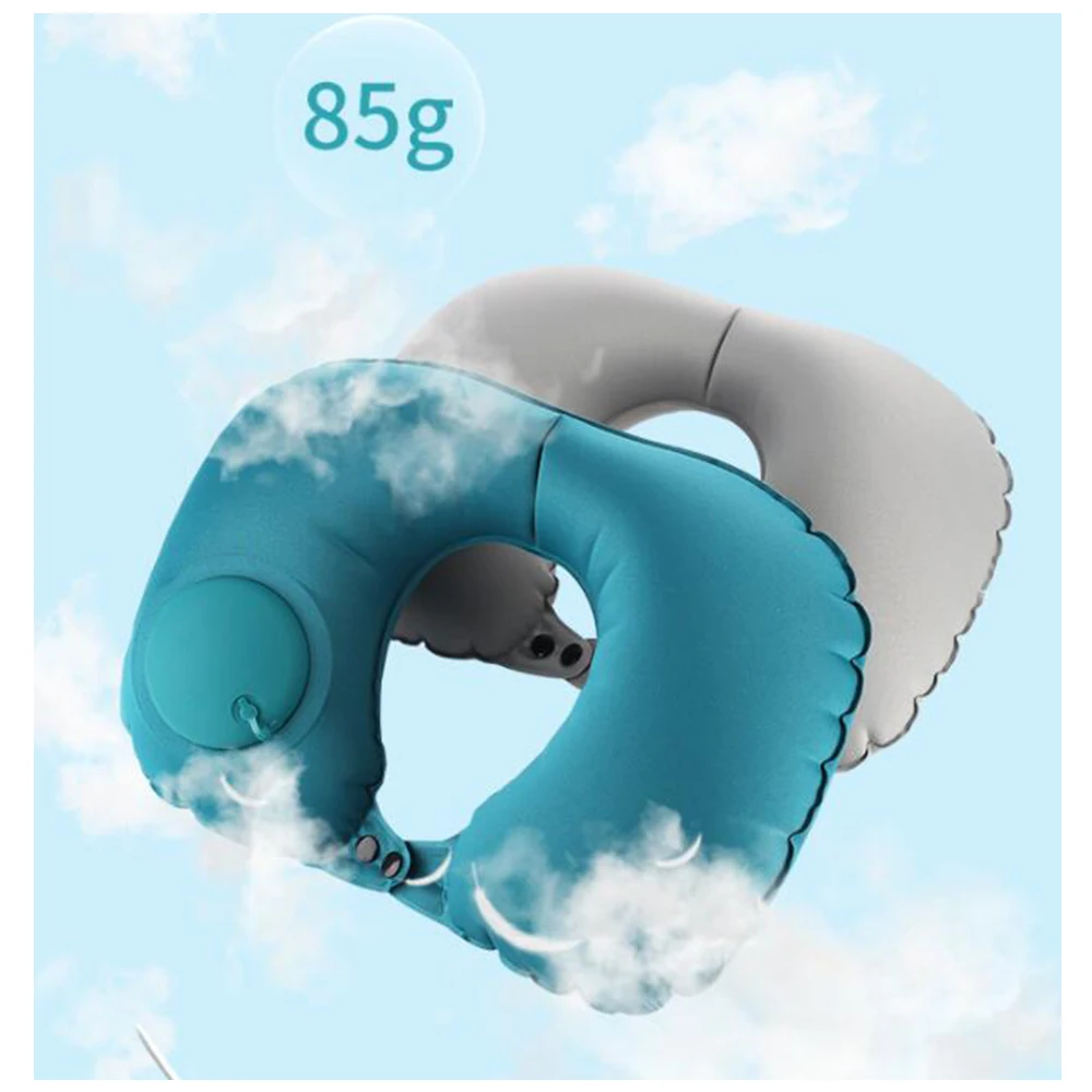 Hot sale products Logo Printing Air Blow Up Inflatable U Shape Pillow Cushion Travel Neck Pillow