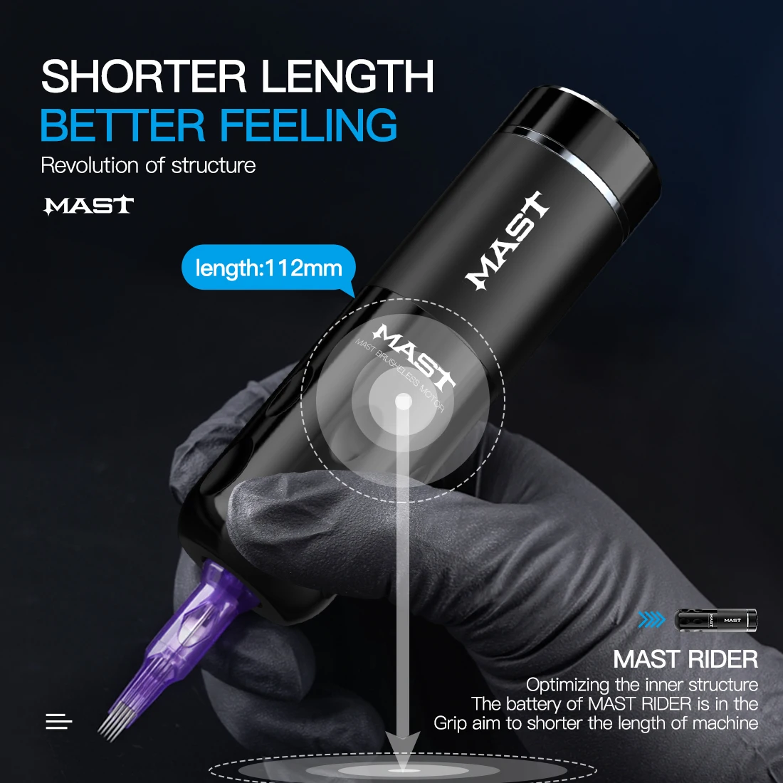 Dragonhawk Mast Maquina De Tatuar Lighter Tattoo Pen Machine Wireless