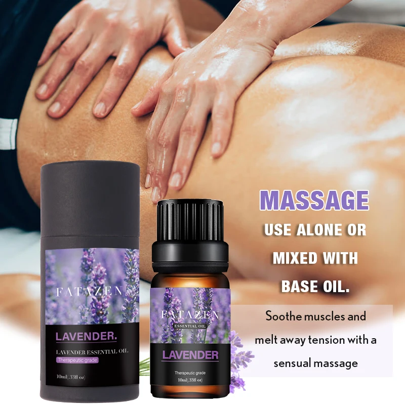 FATAZEN Private Label Body Care Products Organic Vegan Skincare Essential Oil 100% Pure Natural Plant Lavender Body Massage Oil