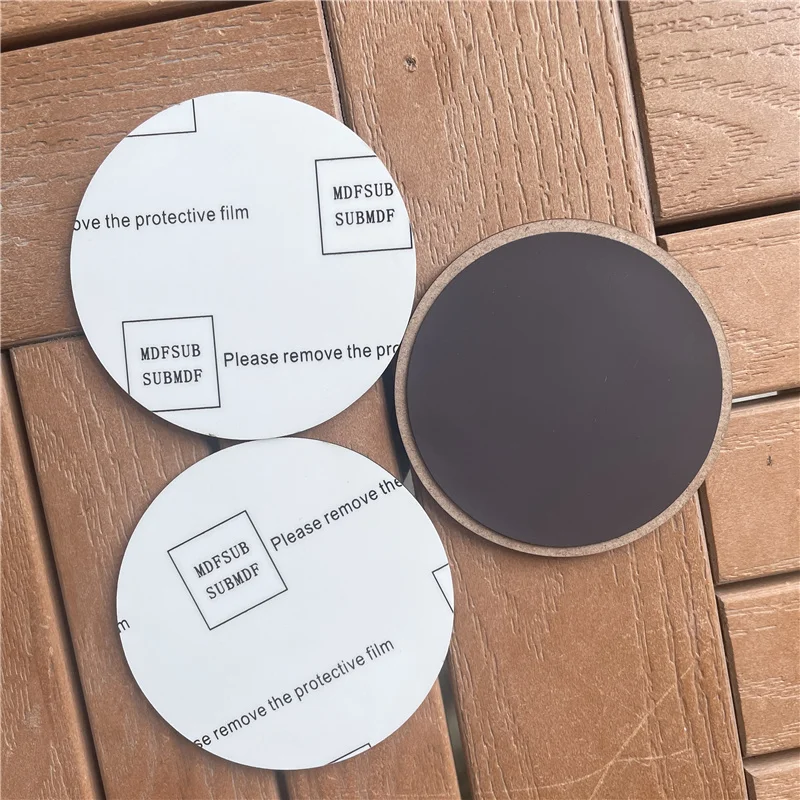 MDFSUB best price home decoration round Sublimation Blank fridge Magnetic big size 100mm sublimation Blank MDF Fridge Magnets