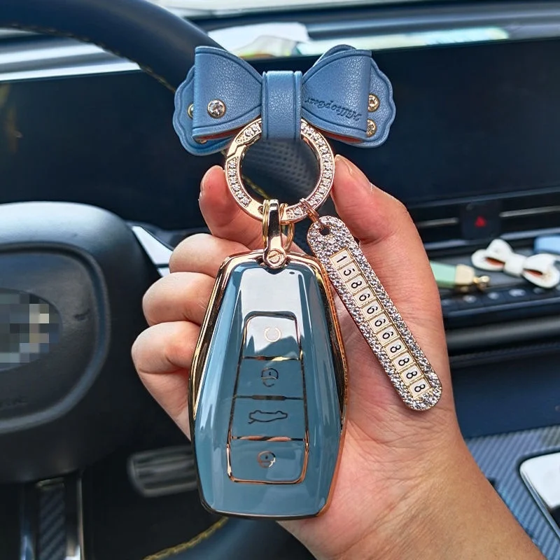 Applicable to Geely Boyue X Car Key Cover Star 21 Fourth Generation Emgrand Gsicon Benry Female Star More L Shell Car Key Case
