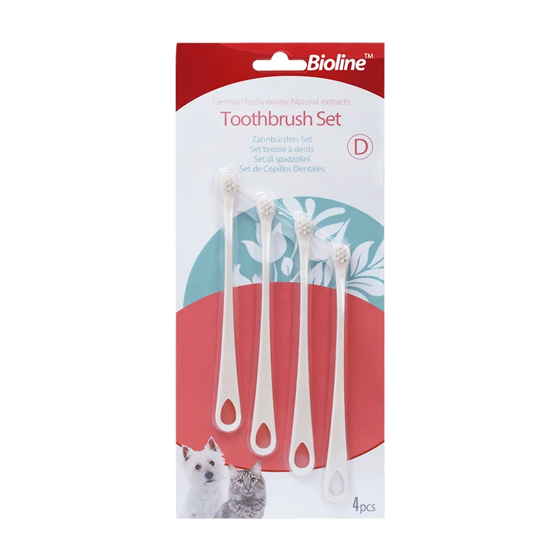 Зубная щетка для чистки кошачьих зубов 4 шт.