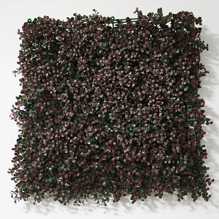 Factory Direct Sale ANTI-UV Panel Decor Outdoor Plants Decoration System Green Wall Grass Plastic Roll Plastic Leaves Pe,plastic