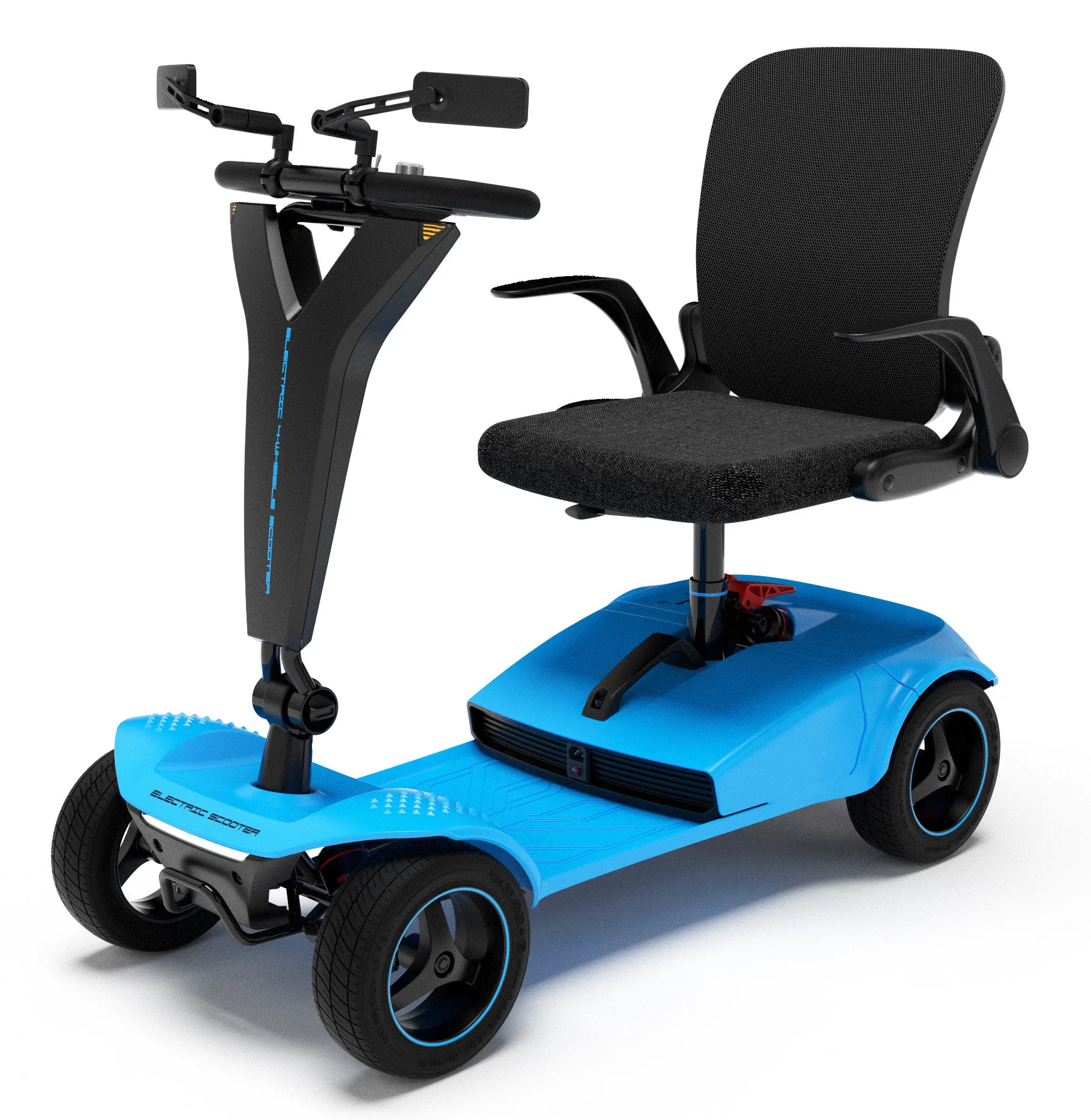 Компактный Heavy Duty мобильный ретранслятор сигнала с корзина для беременных, большие размеры Складная в багажника для путешествий с пожилыми людьми/детскй 4-колесный скутер для инвалидов