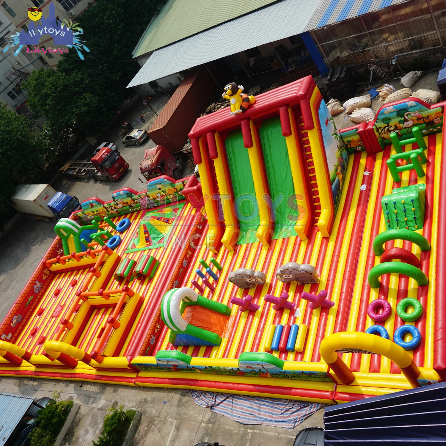 Lilytoys Indoor and Outdoor Commercial Inflatable Large Trampoline Castle Inflatable Slide sport available