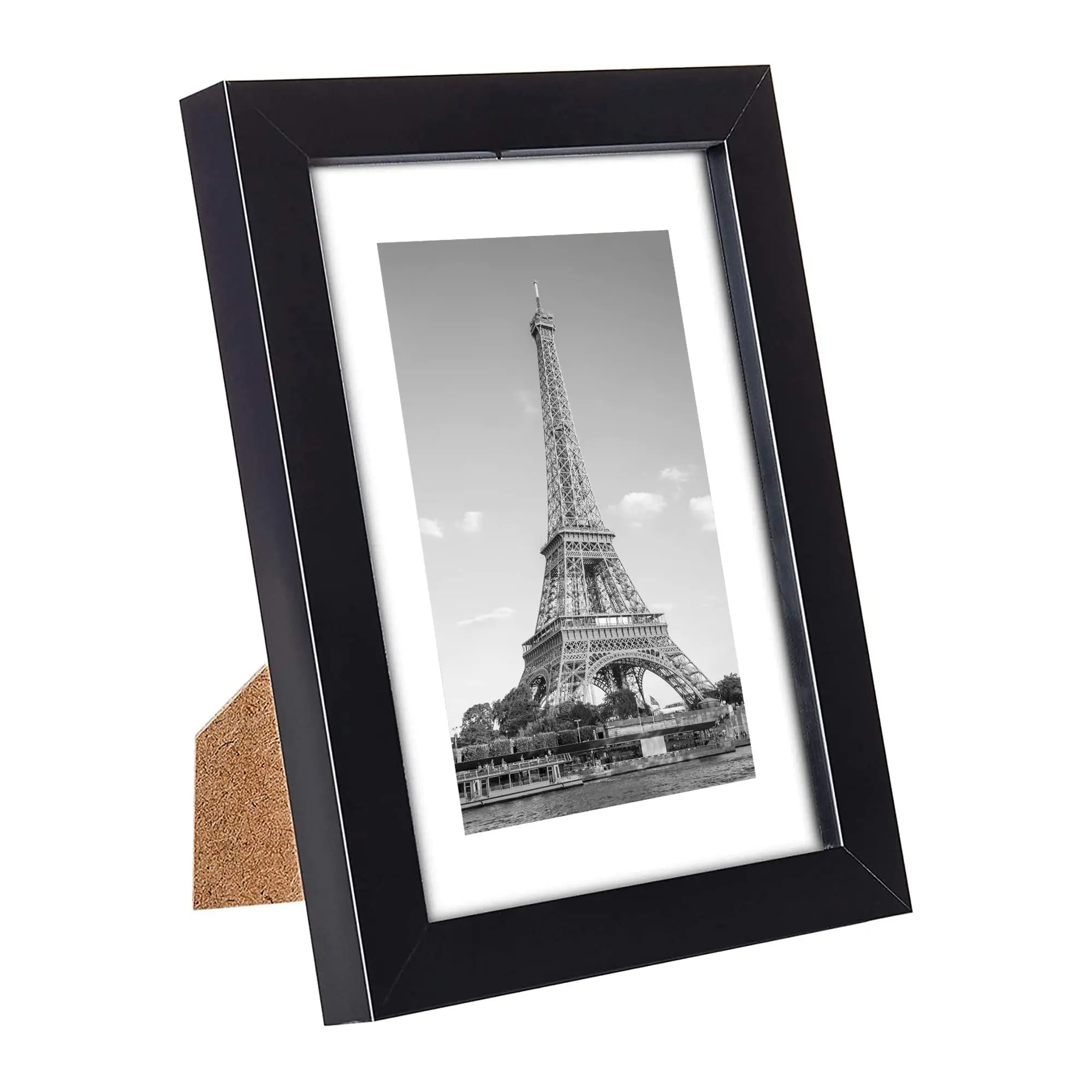 Amazon Hot Sale 8X10 11X14 wood Black photo frame Made to Display Pictures 8x10 with Mat or 11x14 Without Mat Picture Frame