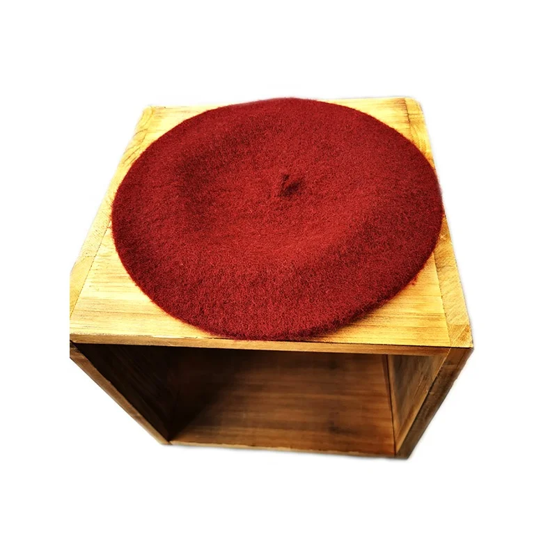 
2021 Highest Quality Retro 100%Wool Knitted Fashionable French Beret Cap Hat For Female 
