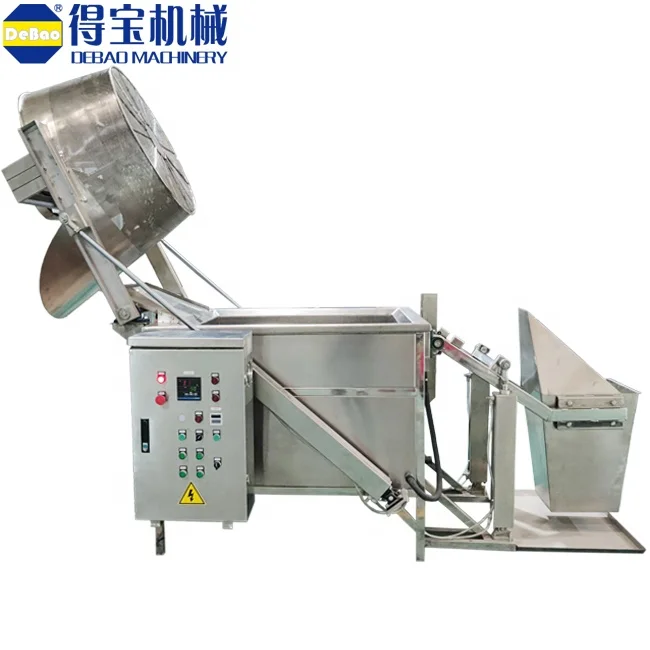 DBB130 fried almond nuts frying machine automatic peanut fryer machine deep batch fryline