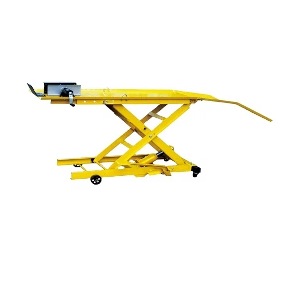 1000lbs motorcycle lift  table scissor hydraulic motorcycle lift with wheeled