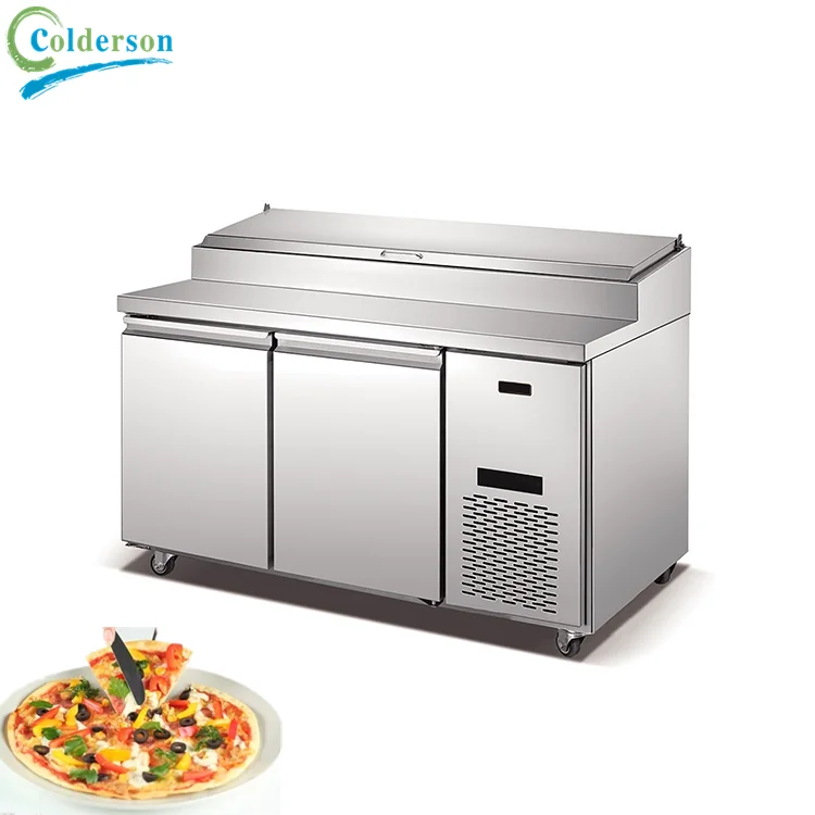 Kitchen Refrigerator Equipment 3 Door Stainless Steel Sandwiches    Prep Table fridge pizza counter chiller Freezer