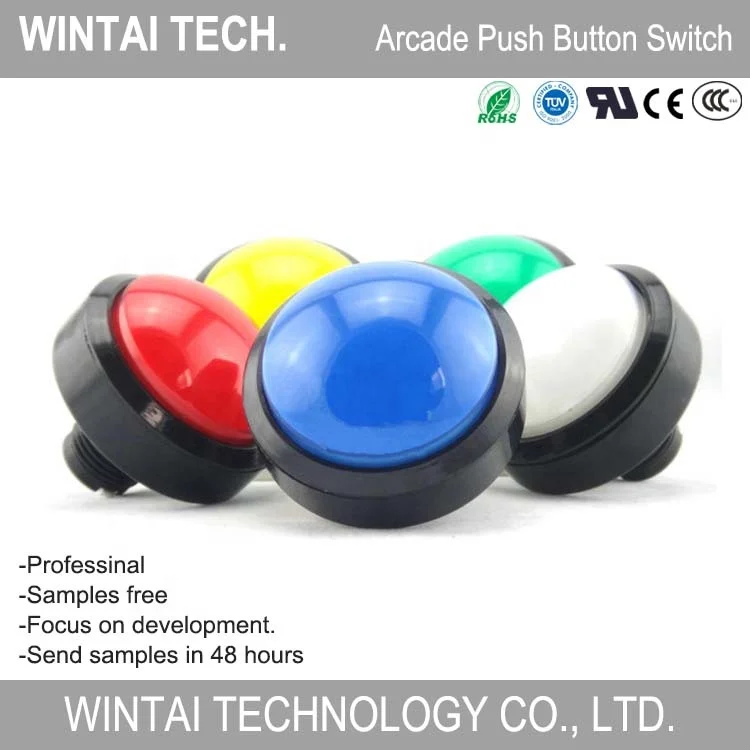 Wintai-Tech Big game Button 100 mm Diameter Game Console Switch Button 100mm Arcade Button