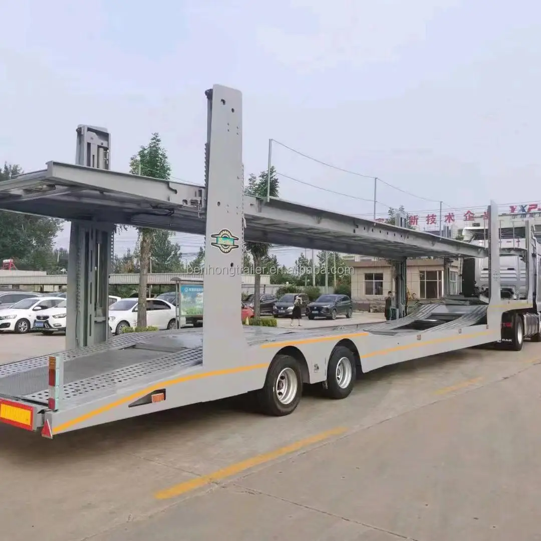 two axle double deck 8 car carier trailer car transporter semi trailer for sales