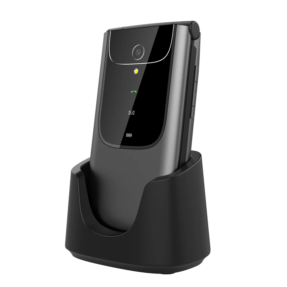 Wholesale 4G elder flip mobile phone big battery big button cellphone feature keypad fip phone With SOS