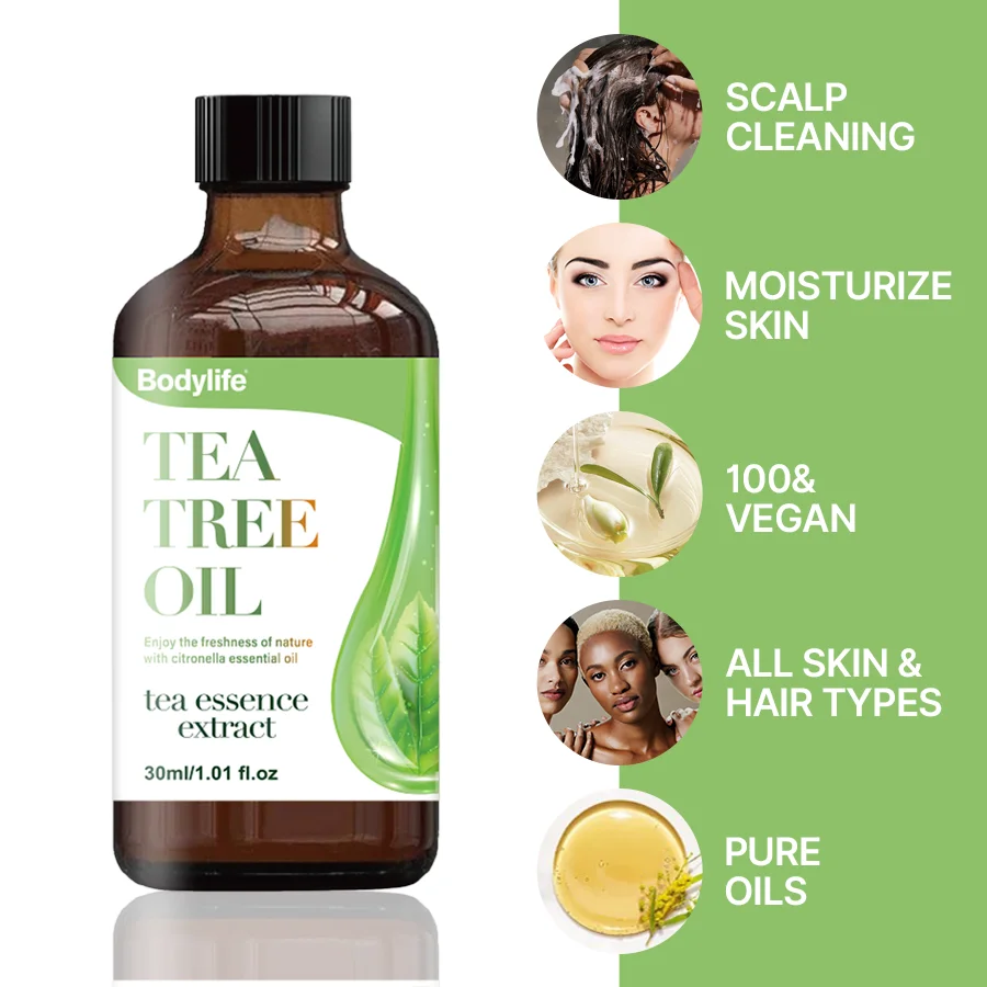 120ml Tea Tree Essential Oil Pure And Natural Organic Tea Tree Oil for Skin Hair Care