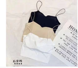 summer Ice silk fabric bralette no steel ring girls no bound feeling cheap women tube top bra chest wrap bra women camisole