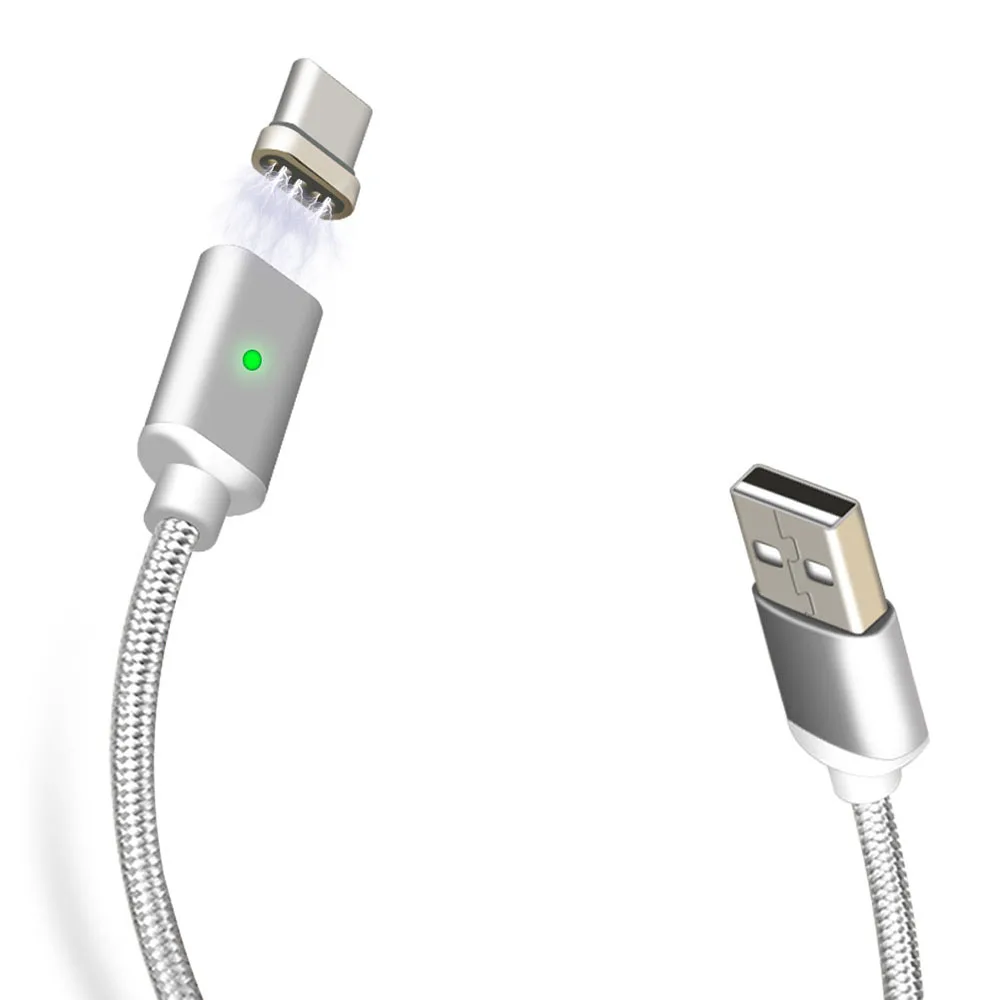 Nylon braided magnetic usb cable type C micro for charging fast charging