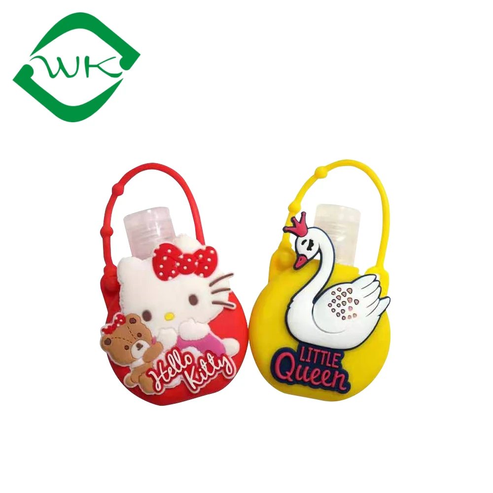 Custom empty hand sanitizer bottle cute animal silicone sleeve holder