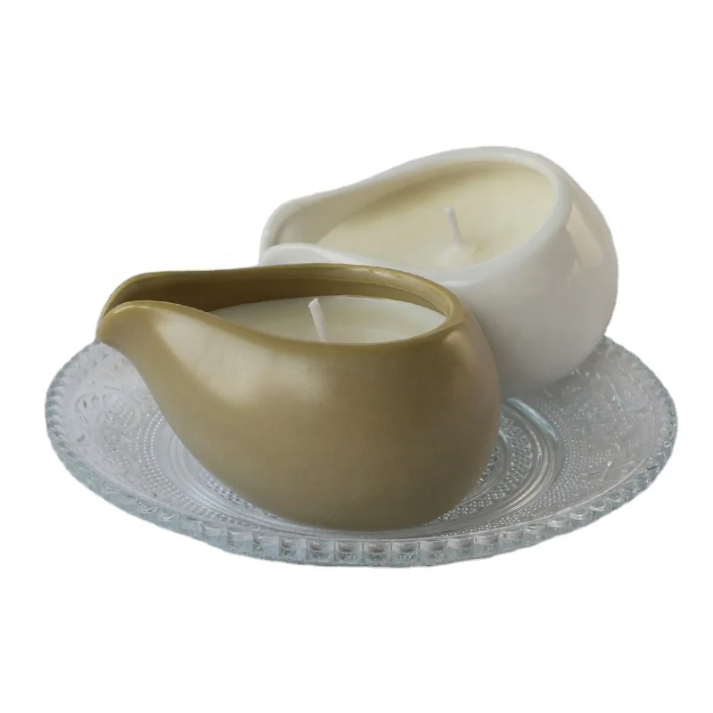 Hot Sale Ceramic Jars Scented Home Decoration Low Temperature Sensual Use Massage Oil Candles