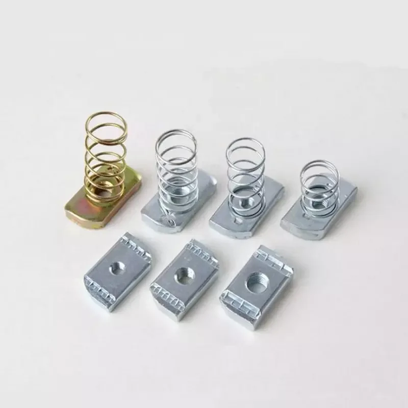 Solar Fastener Zinc Plated Carbon Steel Combo Nut Washer Channel Nut Strut Channel Nuts With Plastic Wing