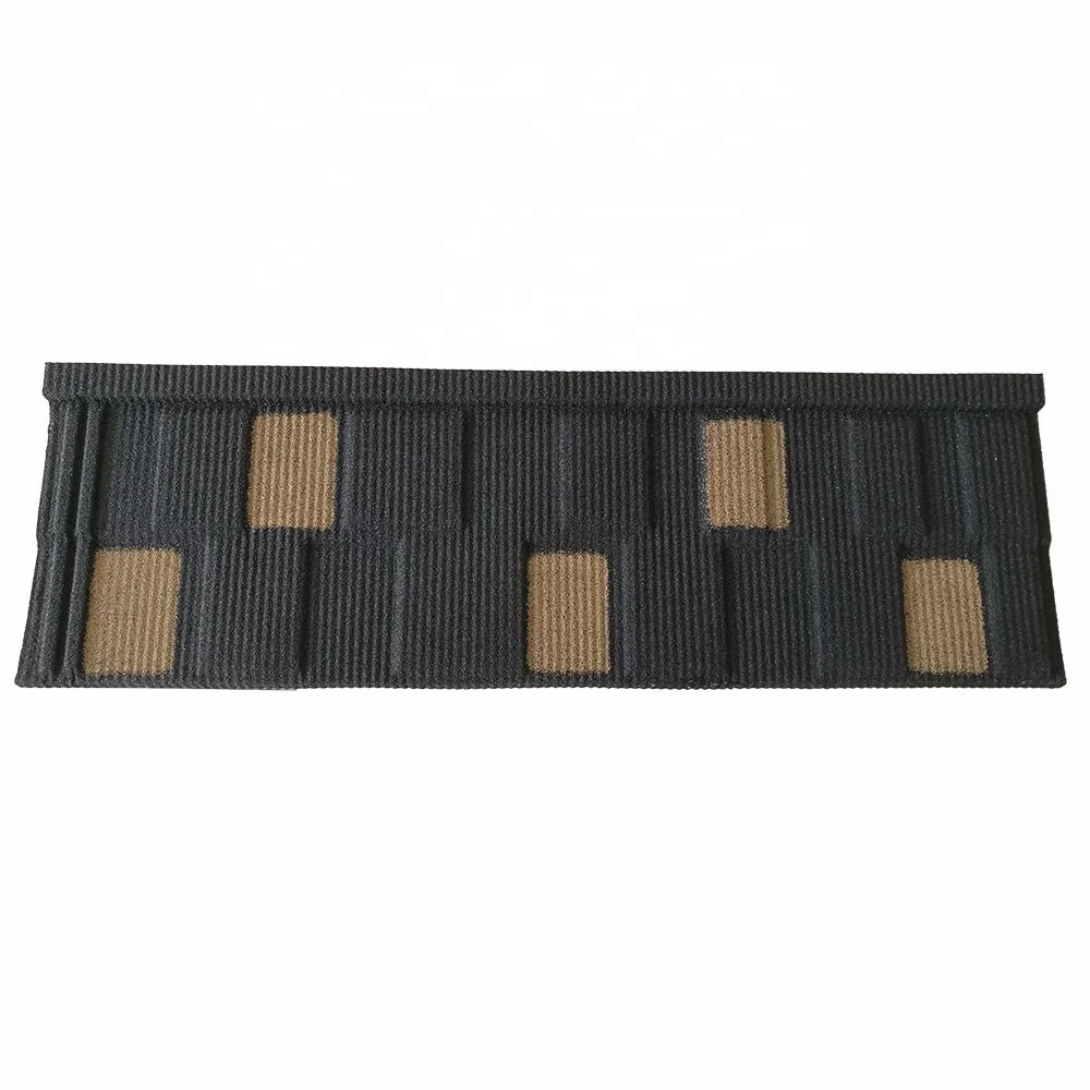 20th Anniversary Special Price Natural Stone Coated Metal Roofing Tiles Stamped OEM Shingle Black Spotted White Eurotile shingle