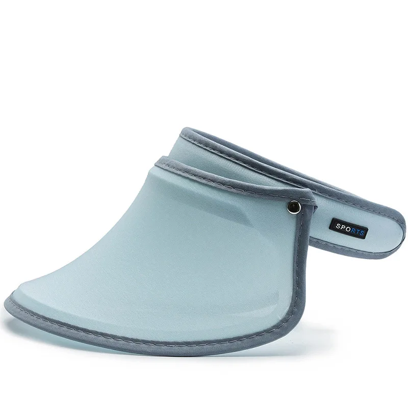 Visor Cap Hat Beach Sun Visor Hat Promotion Advertising Tuorist Team Cap Custom Logo UV Protection Air Top Plastic PVC Plain Age