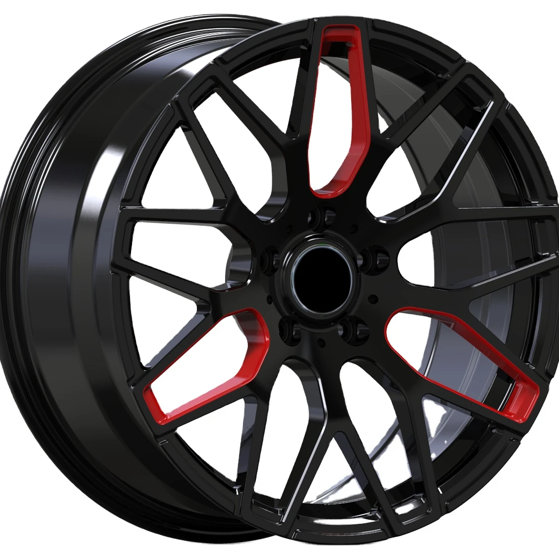 Hot Design Mag Wheels For Car 17 18 19 Inch 2022 Style For Vehicles Accessories Red Blue Black Machine Face Jwl Via Wheels