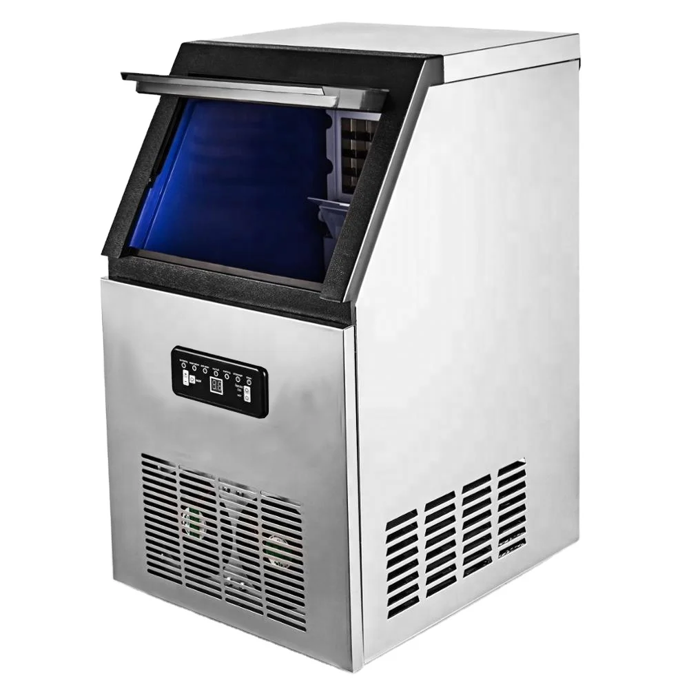 Commercial Ice Maker ABS Stainless Steel Ice Cube Maker Machine 25kg Ice Making Machine