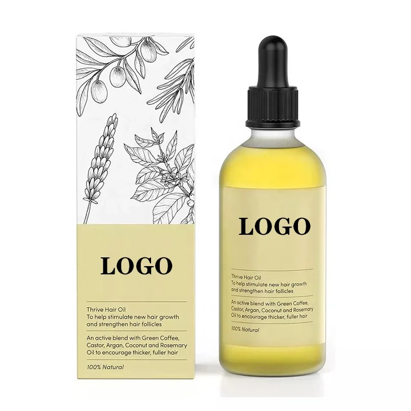 OEM Manufacturer Customized Private Logo Organic Hair Care Treatment Serum Thrive Hair Growth Essential Oil