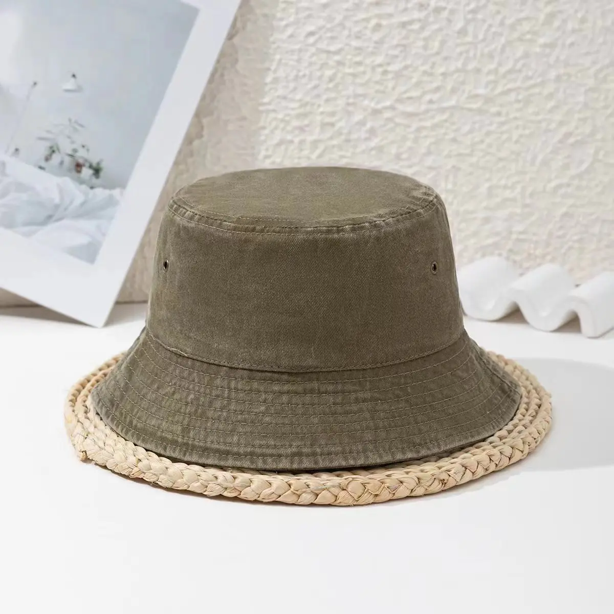 Custom Unisex Fashion design colorful blank denim bucket hat