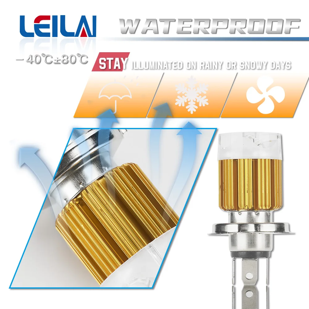 10W Motorcycle Headlights White Hi-Low Beam H4 Angel Eye Fog Lamp 1000LM Led Bulb RGB DC 9-80V  Electric Car Strobe Lamp