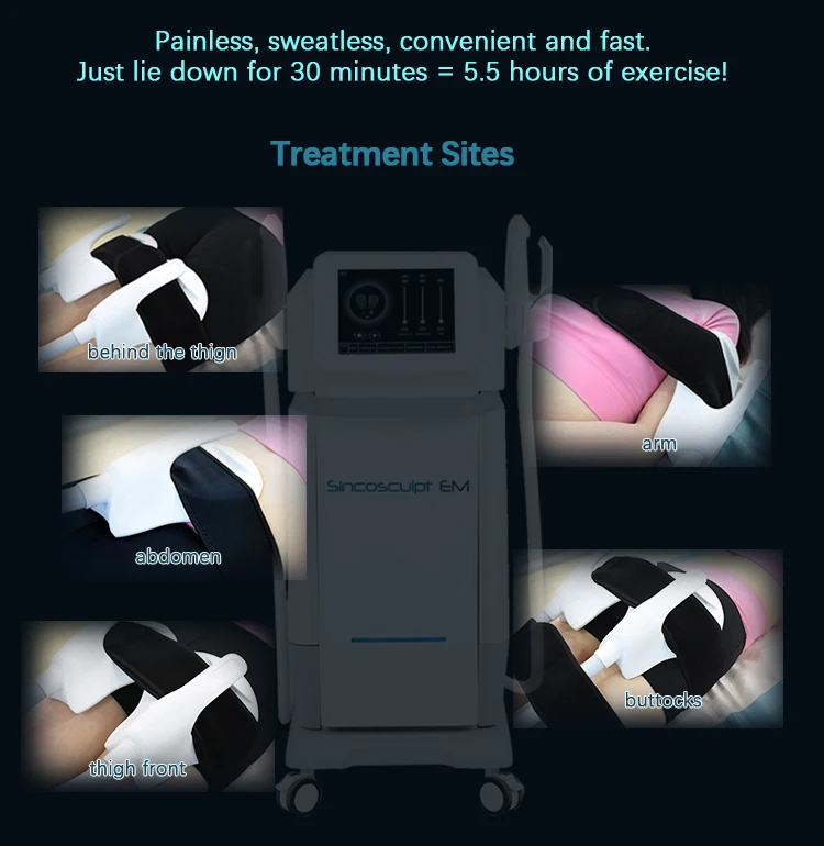 Most powerful 6 handles Sincosculpt ems electric muscle stimulator EMS Body Shaping Sculpting Fat Burning Machine