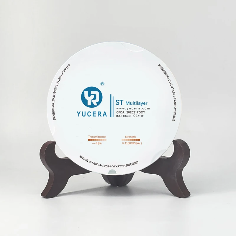 Dental Materials Zirconia Blocks YUCERA ST Multilayer Ceramic for dental lab  CAD CAM open system