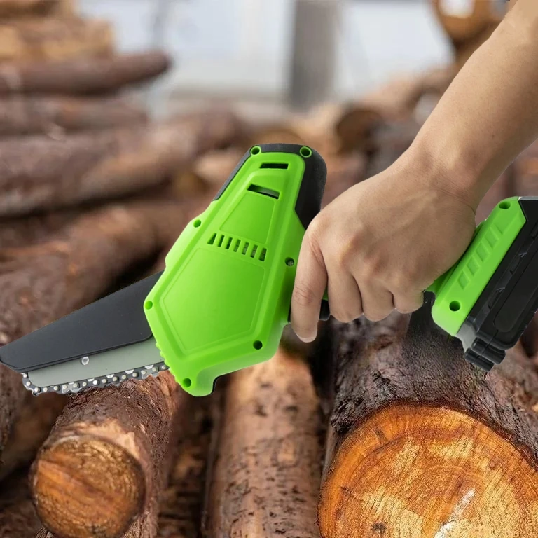 Whole Set Electric Chainsaw Handheld Electric Chain Saws Tree Wood Cutting Machine Cordless Electric Chainsaw Battery