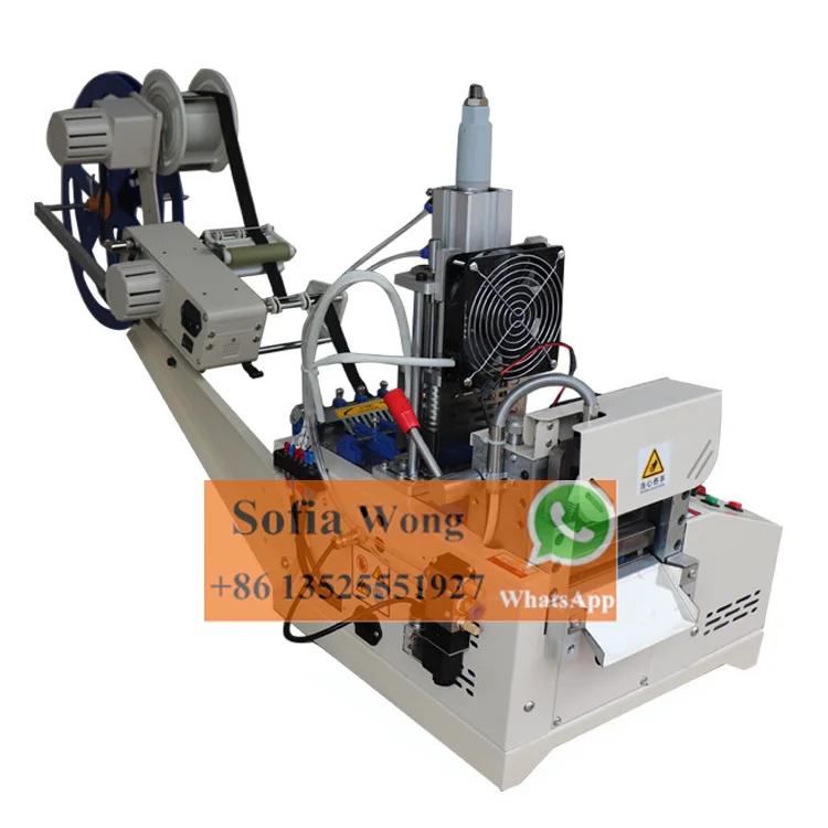 automatic webbing ribbon pvc paper tube leather hole perforating punching cutting machine