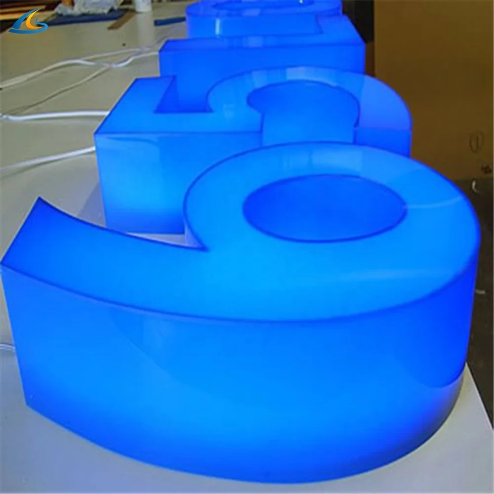 Письмо компании светодиодные световые знаки наружные 3d акриловые передние для магазина буквы образца