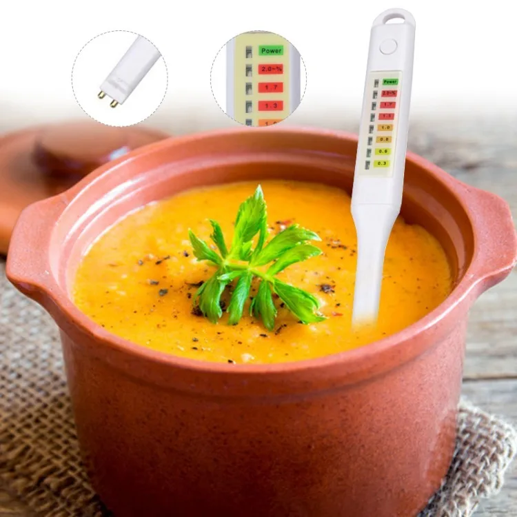 Food Salinity Tester Pen Type Salinity Meter Salt Concentration Meter Salinometer LED Indicator Screen for Home Kitchen