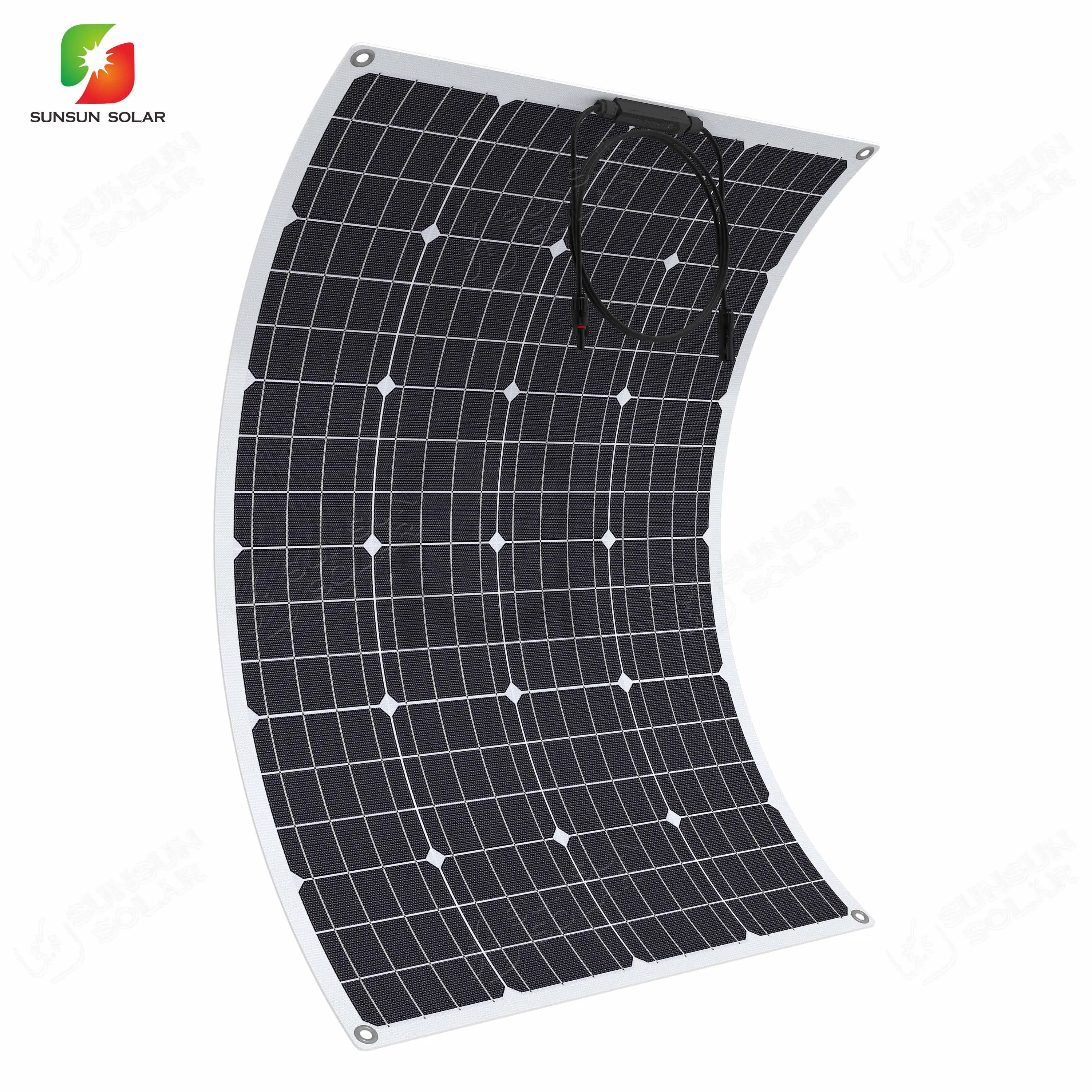 Monocrystalline Mono Etfe Thin Film Lightweight Panneaux Solaires 18v 250w Flexible Solar Panel Balcony Rv Boat Battery Camping
