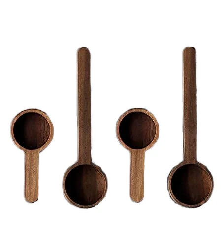 Coffee Utensil Accessories Home Kitchen walnut Wooden tea spoon Scoop Seasoning