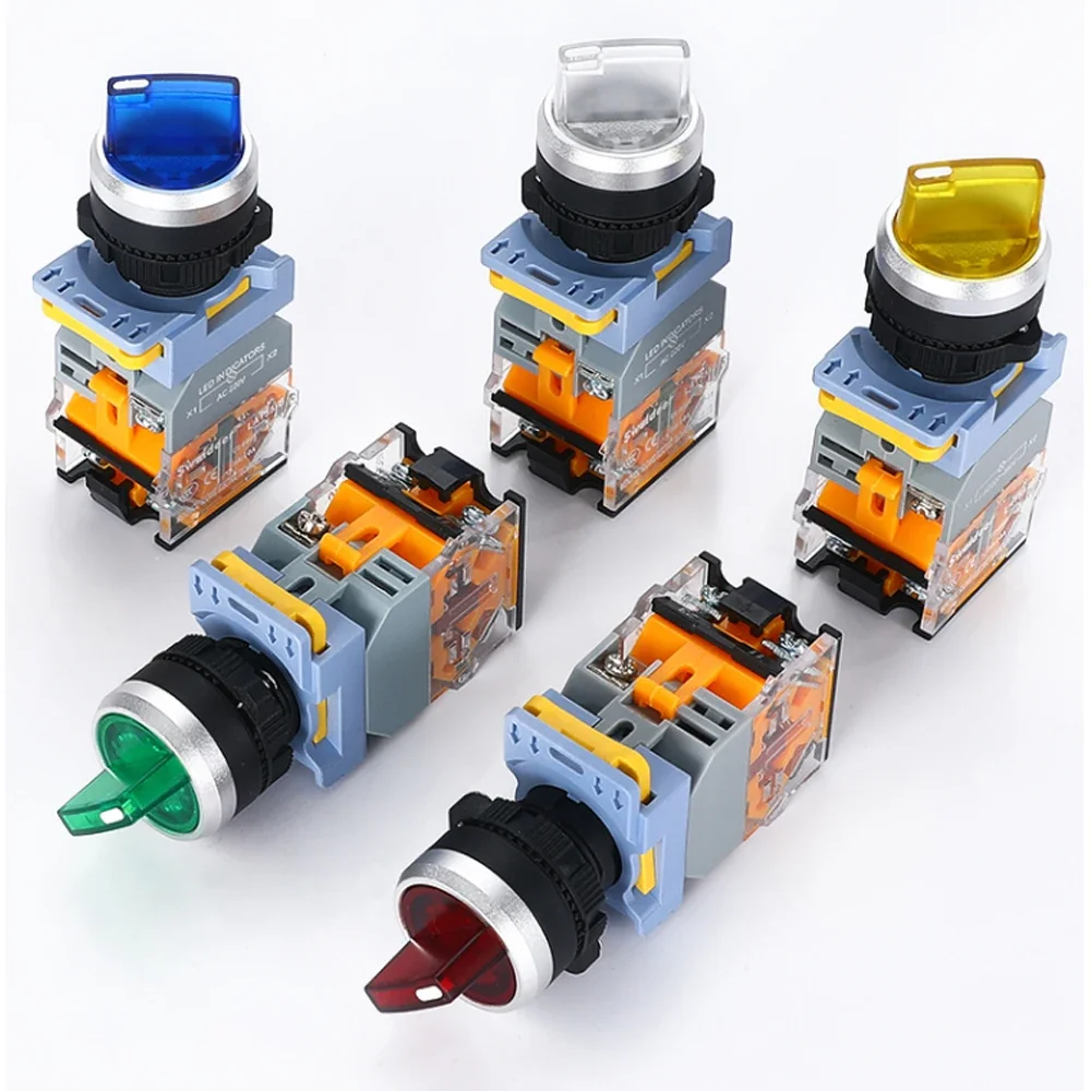 SWEIDEER 22 мм Фиксатор мгновенный 2 3 положения 10A LA38 переключатель поворотный переключатель со светодиодным выключателем питания для механического e