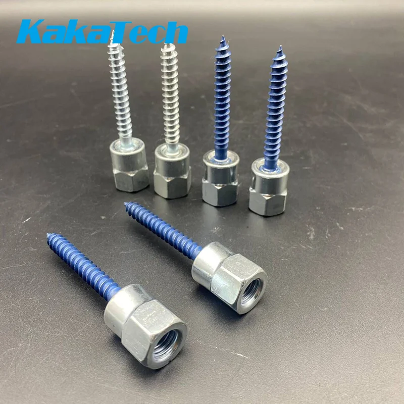 Geomet Sammys Threaded Rod Fitting Vertical Carbon Steel Galvanized Screw Anchor for Wood